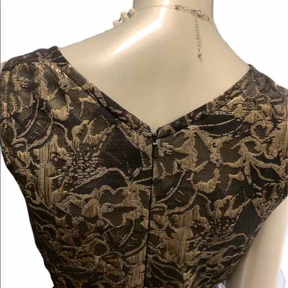 Nordstrom Frenchi Dress Gold Black - Picture 6 of 8